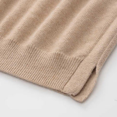 V-Neck Women Cashmere Sweater Camel