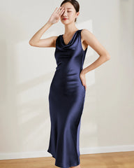 Vintage Silk Sleeveless Midi Dress