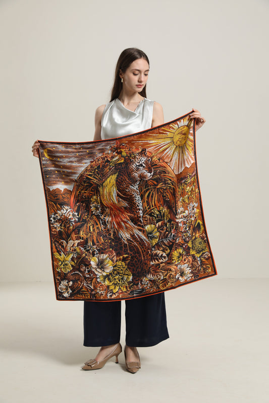 Vintage Tiger Silk Scarf