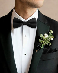 Washable Silk Bow Tie and Pocket Square Set