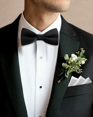 Washable Silk Bow Tie and Pocket Square Set