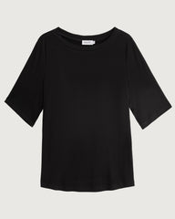 Washable Silk Jersey Crew Neck T Shirt