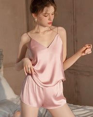 Washable Silk PJ Shorts Set