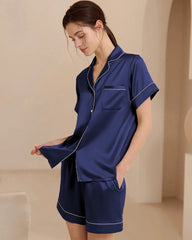 Washable Silk Short Pajama Set