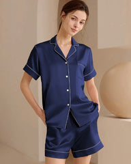 Washable Silk Short Pajama Set