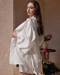 Washable Silk Short Robe for Women