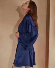 Washable Silk Short Robe for Women