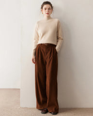 Women’s Cable Trim Raglan Cashmere Sweater