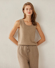 Cashmere Camisole Vest Top Camel