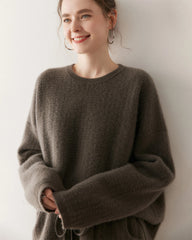 Women's Cashmere Wool Knit Sweater and Shorts Set