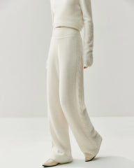 Women's Cashmere Wool Wide Leg Knit Pants
