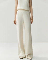 Women's Cashmere Wool Wide Leg Knit Pants