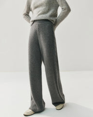 Women's Cashmere Wool Wide Leg Knit Pants