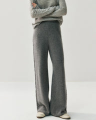 Women's Cashmere Wool Wide Leg Knit Pants