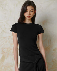 Women’s Fitted Silk Jersey Crew Neck