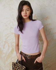 Women’s Fitted Silk Jersey Crew Neck