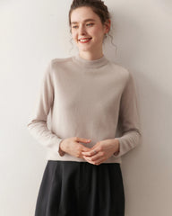 Women's Half Mock Neck Cashmere Sweater
