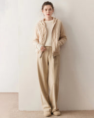 Women’s Hooded Zip-Up Cashmere Cardigan