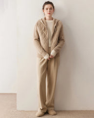 Women’s Hooded Zip-Up Cashmere Cardigan