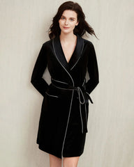 Women's Knee Length Velvet Robe