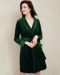 Women's Knee Length Velvet Robe