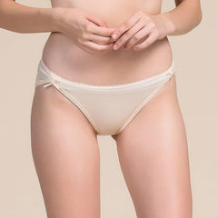 Women's Lace Silk Panties Underwear Beige