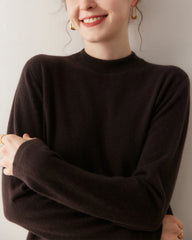 Women’s Lightweight Mock Neck Cashmere Sweater