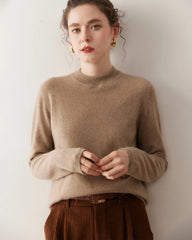 Women’s Lightweight Mock Neck Cashmere Sweater