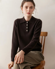 Women's Polo Neck Cashmere Sweater