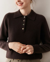 Women's Polo Neck Cashmere Sweater