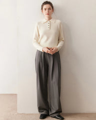 Women's Polo Neck Cashmere Sweater