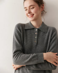 Women's Polo Neck Cashmere Sweater
