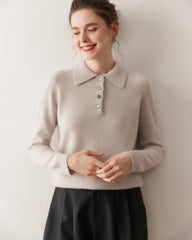 Women's Polo Neck Cashmere Sweater