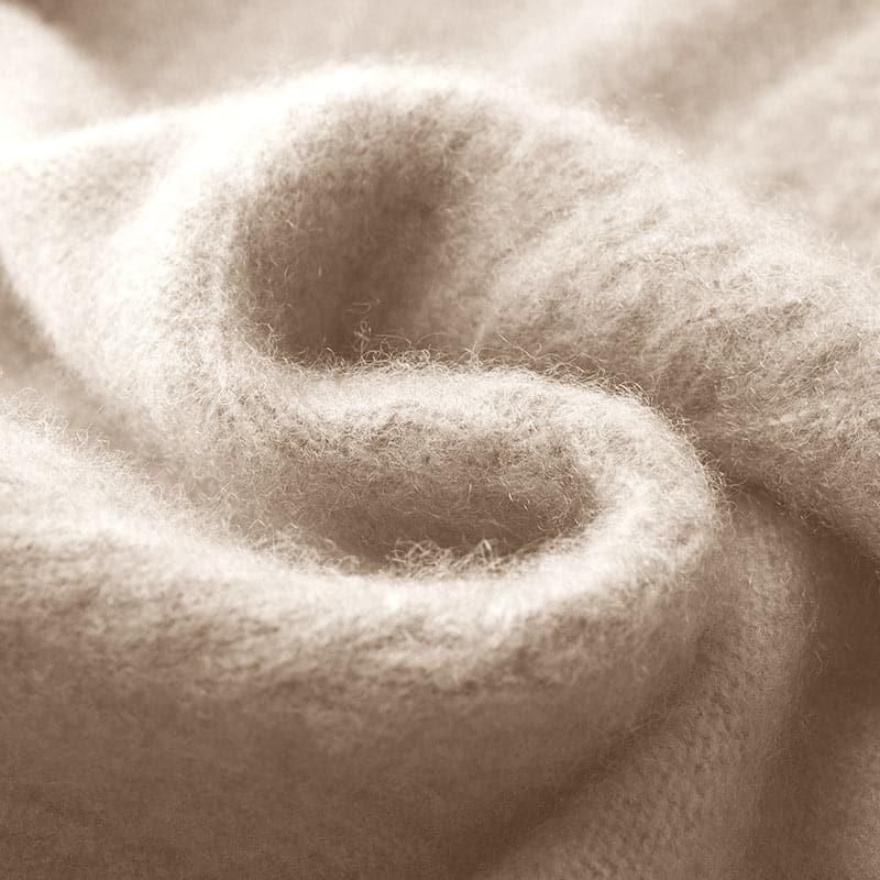 Women Relaxed Cozy Cashmere Sweater Beige