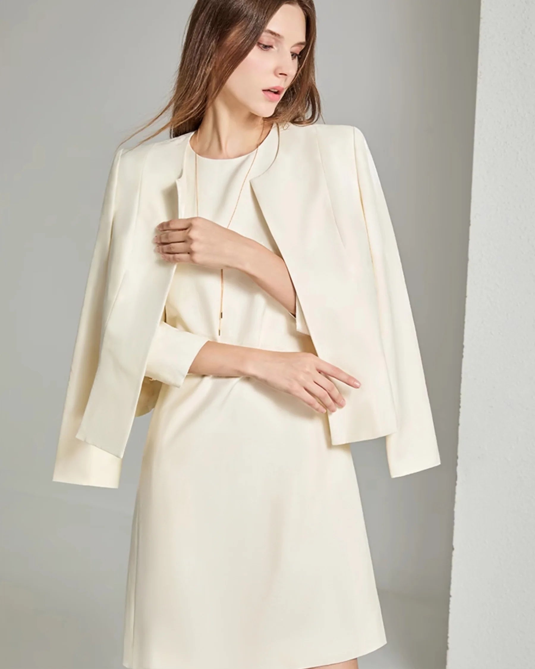 40 Momme Women Silk Jacket Cream