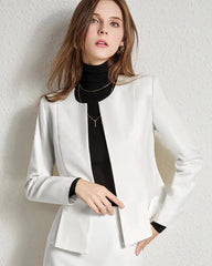 40 Momme Women Silk Jacket Ivory