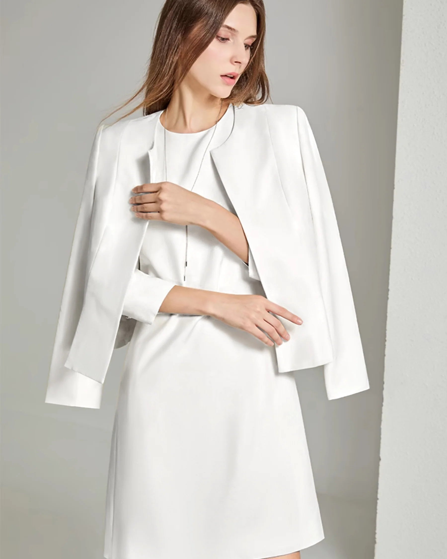 40 Momme Women Silk Jacket Ivory