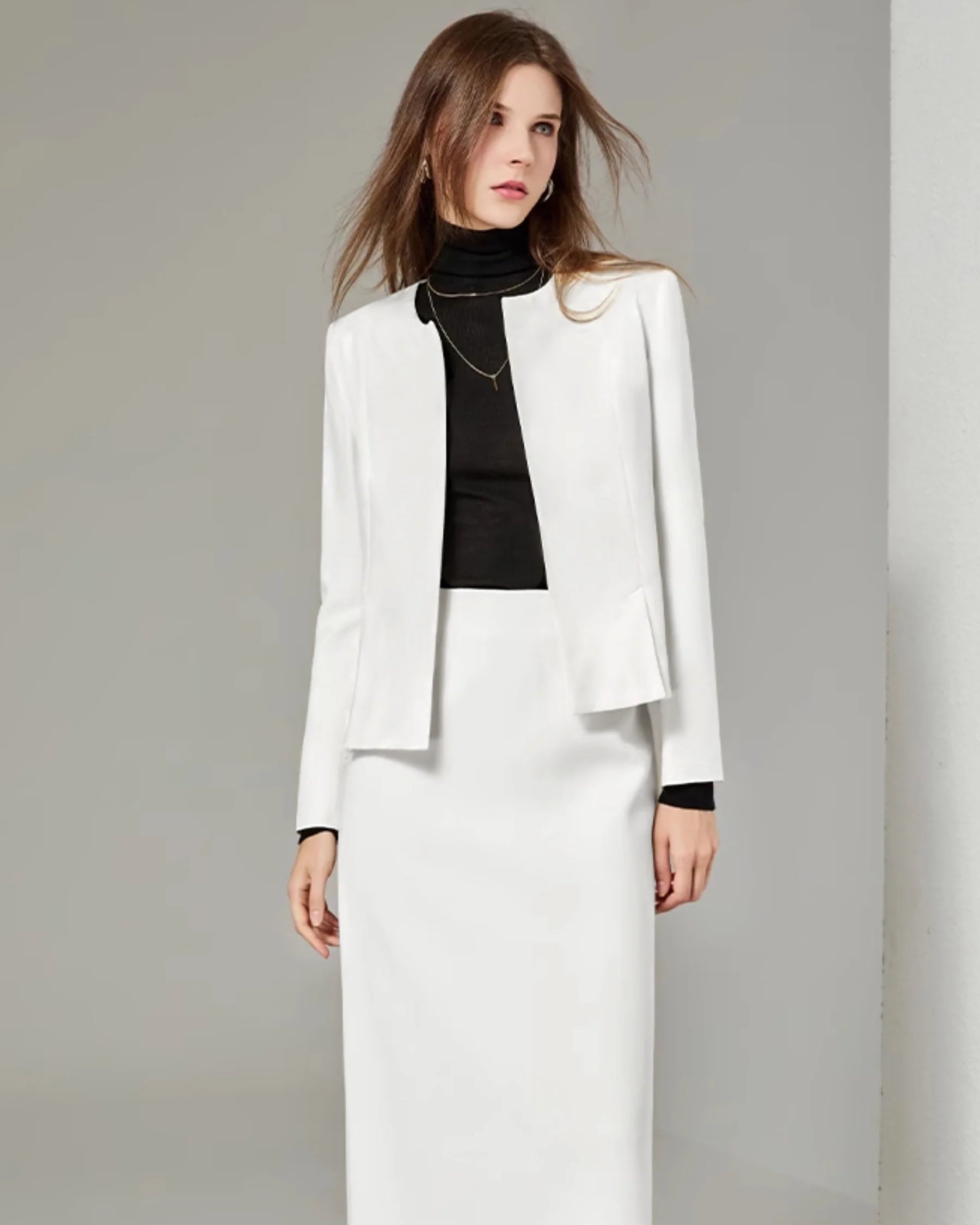 40 Momme Women Silk Jacket Ivory