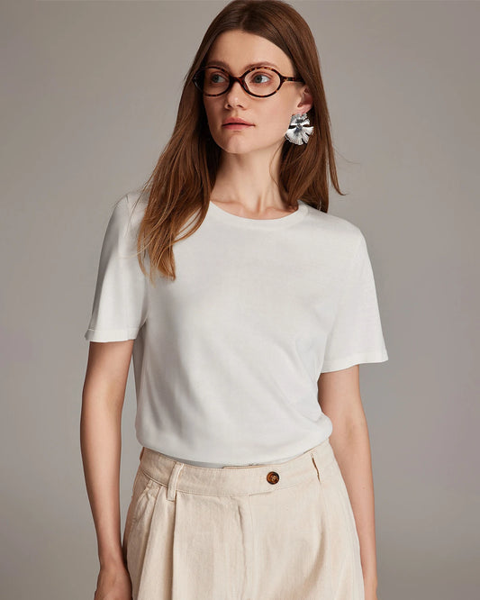 Women's Short Sleeve Silk Jersey