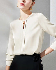 Women's Silk Blouse with Slit