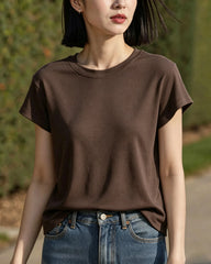 Women’s Silk Jersey Crew Neck Tee