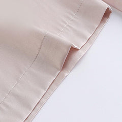 Women's Simple Casual Straight Leg Silk Sleep Night Pants Pink