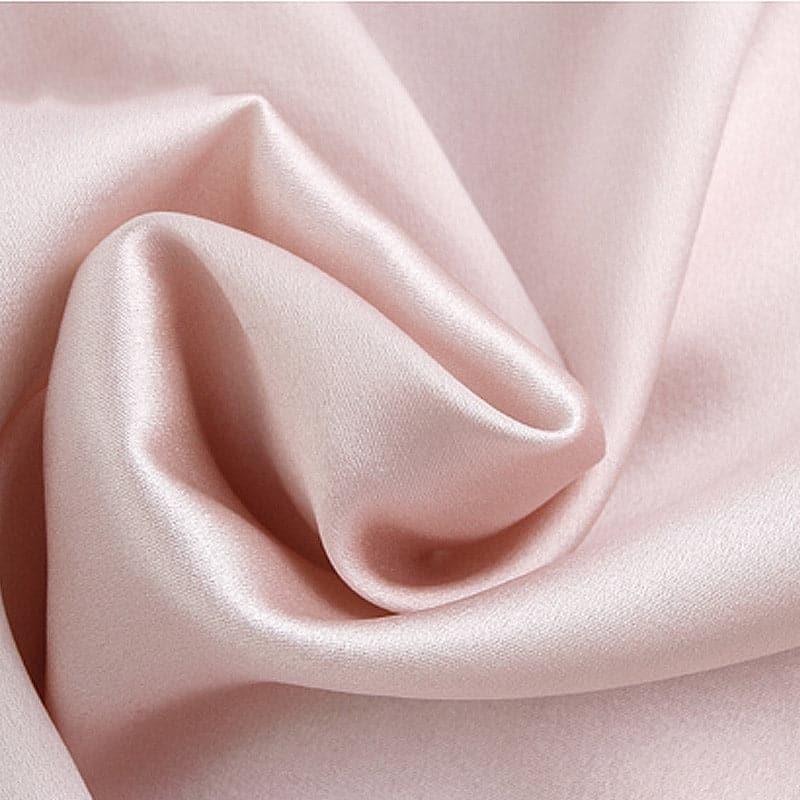 Women's Simple Casual Straight Leg Silk Sleep Night Pants Pink