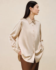 Women's Washable Silk Blouse Basic Style