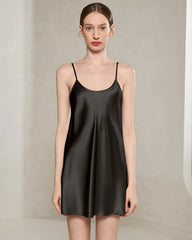 Women's Washable Silk Short Nightgown