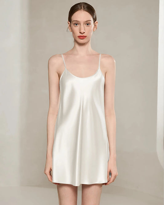 Women's Washable Silk Short Nightgown