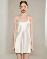 Women's Washable Silk Short Nightgown