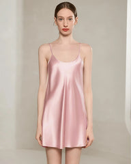 Women's Washable Silk Short Nightgown