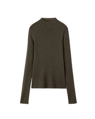 Women’s Mock Neck Wool Cashmere Knit Top