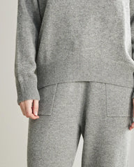 Women's Loose Turtleneck Cashmere Sweater Grey